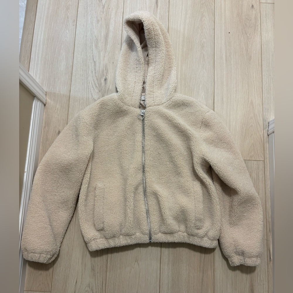 Topshop Cream Teddy Jacket size 10
